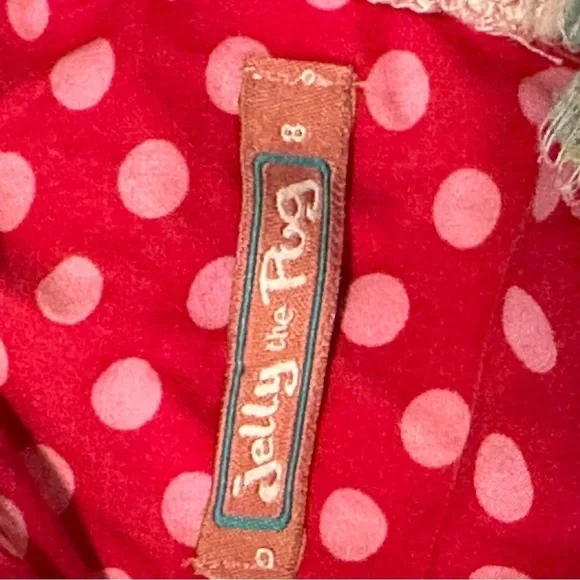 Jelly The Pug Snowman Holiday Ruffle Dress 100% Cotton Girls Size 8 - Picture 5 of 7